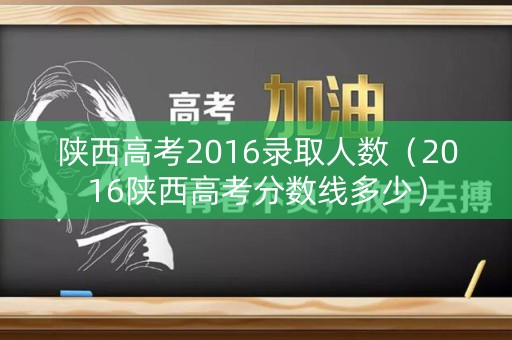 陕西高考2016录取人数（2016陕西高考分数线多少）
