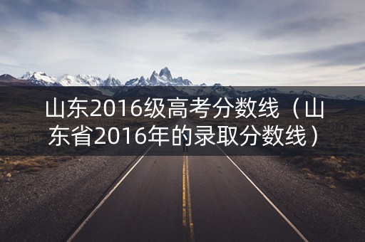 山东2016级高考分数线(山东省2016年的录取分数线) 山东2016级高考分数线(山东省2016年的录取分数线)