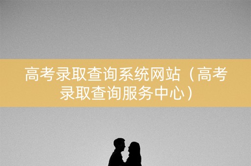 高考录取查询系统网站（高考录取查询服务中心）