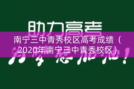 南宁三中青秀校区高考成绩（2020年南宁三中青秀校区）