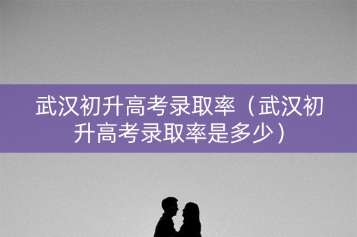 武汉初升高考录取率（武汉初升高考录取率是多少）