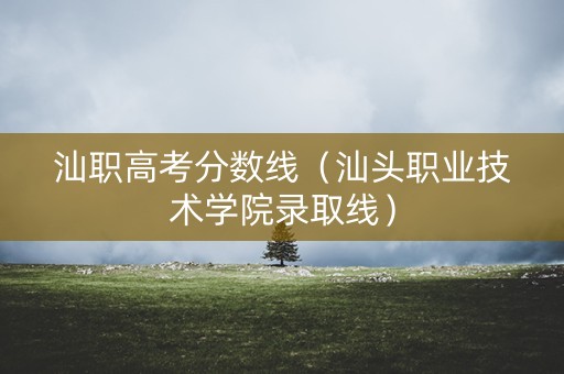 汕职高考分数线(汕头职业技术学院录取线) 汕职高考分数线(汕头职业技术学院录取线)