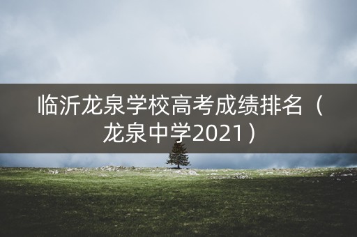 临沂龙泉学校高考成绩排名（龙泉中学2021）