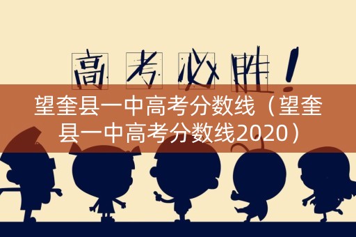 望奎县一中高考分数线（望奎县一中高考分数线2020）