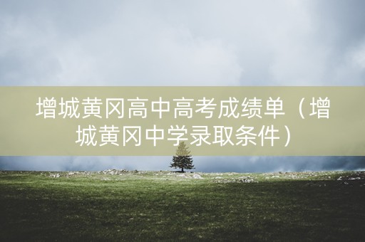 增城黄冈高中高考成绩单（增城黄冈中学录取条件）