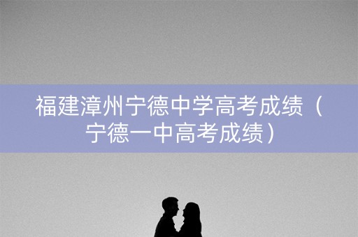 福建漳州宁德中学高考成绩（宁德一中高考成绩）