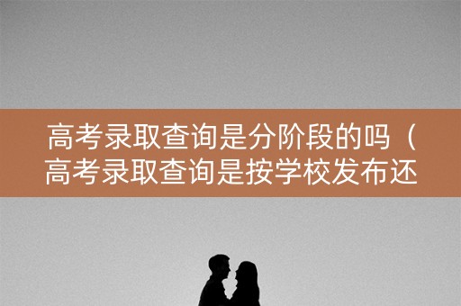 高考录取查询是分阶段的吗（高考录取查询是按学校发布还是排名发布?）