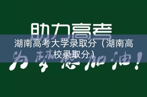 湖南高考大学录取分（湖南高校录取分）