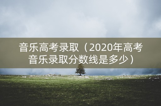 音乐高考录取(2020年高考音乐录取分数线是多少) 音乐高考录取(2020年高考音乐录取分数线是多少)