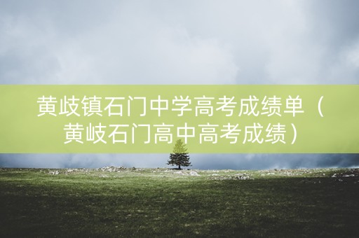 黄歧镇石门中学高考成绩单（黄岐石门高中高考成绩）
