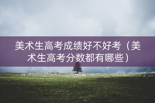 美术生高考成绩好不好考（美术生高考分数都有哪些）