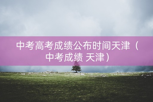 中考高考成绩公布时间天津（中考成绩 天津）