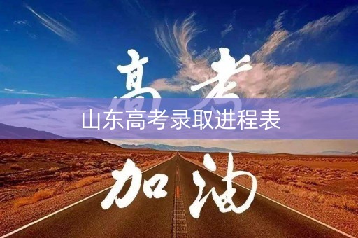 山东高考录取进程表 山东高考录取进程表