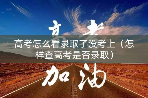高考怎么看录取了没考上（怎样查高考是否录取）