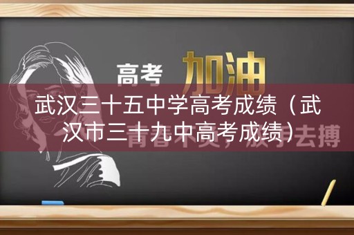 武汉三十五中学高考成绩（武汉市三十九中高考成绩）
