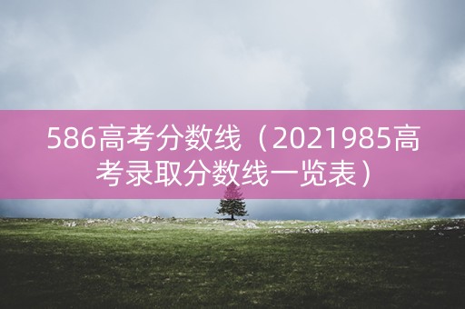 586高考分数线（2021985高考录取分数线一览表）