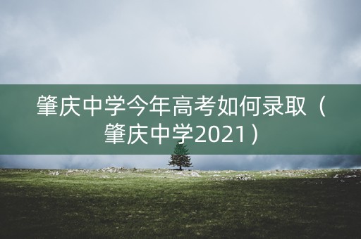 肇庆中学今年高考如何录取（肇庆中学2021）