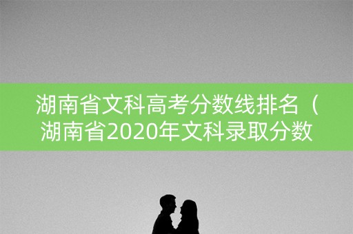湖南省文科高考分数线排名（湖南省2020年文科录取分数低高校排行榜）