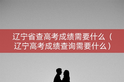 辽宁省查高考成绩需要什么（辽宁高考成绩查询需要什么）