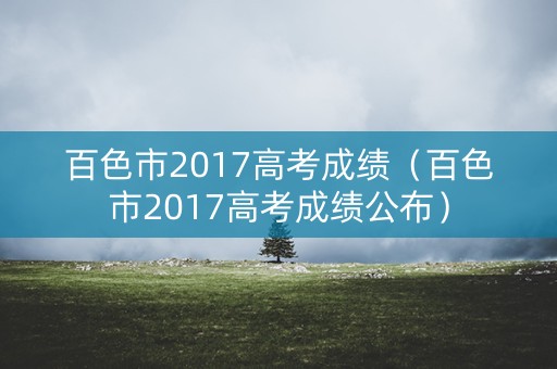 百色市2017高考成绩(百色市2017高考成绩公布) 百色市2017高考成绩(百色市2017高考成绩公布)
