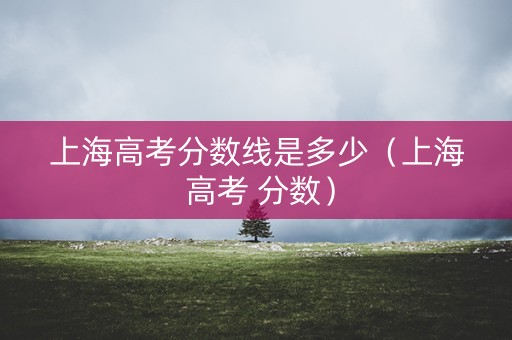 上海高考分数线是多少(上海 高考 分数) 上海高考分数线是多少(上海 高考 分数)