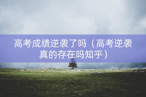 高考成绩逆袭了吗(高考逆袭真的存在吗知乎) 高考成绩逆袭了吗(高考逆袭真的存在吗知乎)