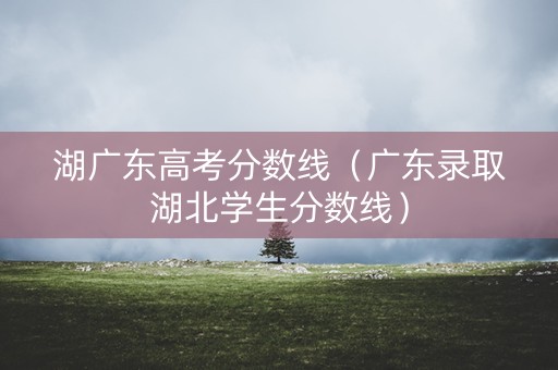湖广东高考分数线(广东录取湖北学生分数线) 湖广东高考分数线(广东录取湖北学生分数线)