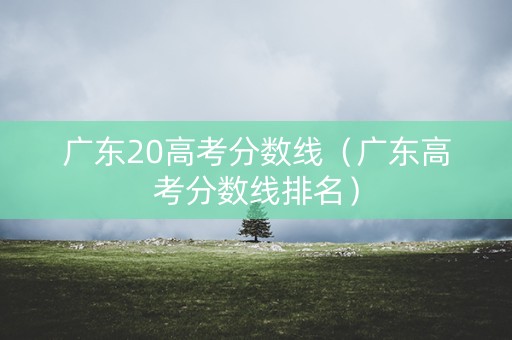 广东20高考分数线(广东高考分数线排名) 广东20高考分数线(广东高考分数线排名)
