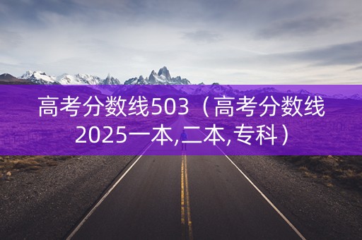 高考分数线503(高考分数线2025一本,二本,专科) 高考分数线503(高考分数线2025一本,二本,专科)