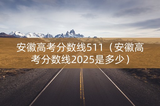 安徽高考分数线511（安徽高考分数线2025是多少）