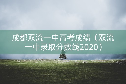 成都双流一中高考成绩(双流一中录取分数线2020) 成都双流一中高考成绩(双流一中录取分数线2020)