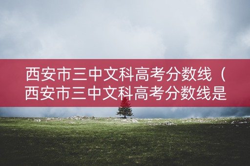 西安市三中文科高考分数线(西安市三中文科高考分数线是多少) 西安市三中文科高考分数线(西安市三中文科高考分数线是多少)