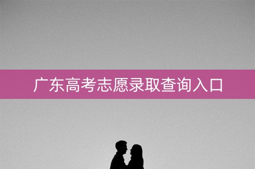 广东高考志愿录取查询入口 广东高考志愿录取查询入口