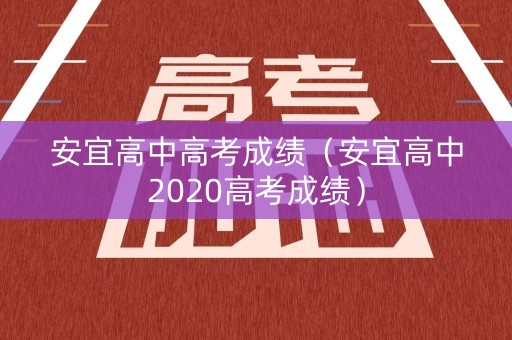 安宜高中高考成绩（安宜高中2020高考成绩）