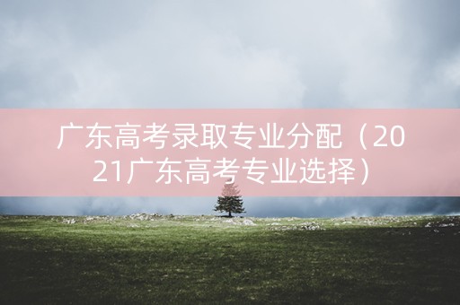 广东高考录取专业分配(2021广东高考专业选择) 广东高考录取专业分配(2021广东高考专业选择)