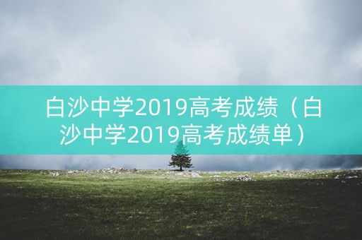 白沙中学2019高考成绩(白沙中学2019高考成绩单) 白沙中学2019高考成绩(白沙中学2019高考成绩单)