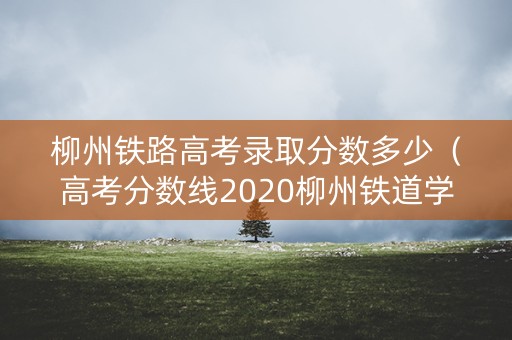 柳州铁路高考录取分数多少(高考分数线2020柳州铁道学院) 柳州铁路高考录取分数多少(高考分数线2020柳州铁道学院)