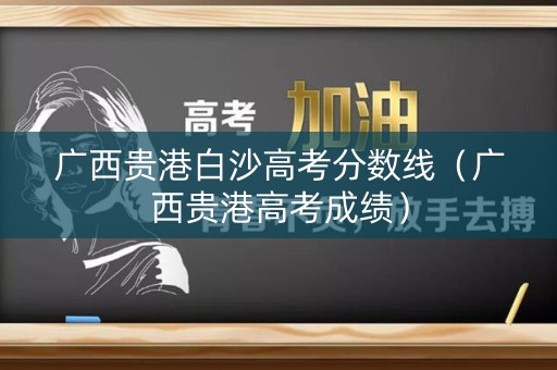 广西贵港白沙高考分数线（广西贵港高考成绩）