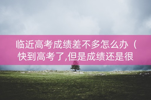 临近高考成绩差不多怎么办（快到高考了,但是成绩还是很差,高考还能逆袭吗）