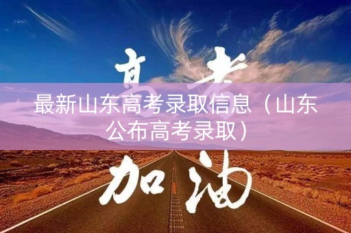 最新山东高考录取信息（山东公布高考录取）
