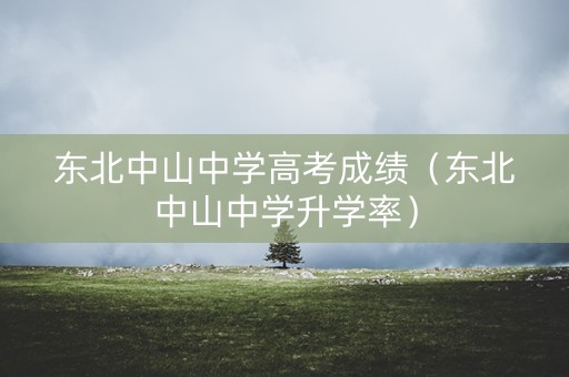 东北中山中学高考成绩（东北中山中学升学率）