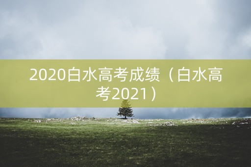 2020白水高考成绩（白水高考2021）