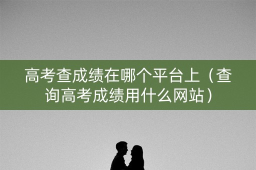 高考查成绩在哪个平台上（查询高考成绩用什么网站）