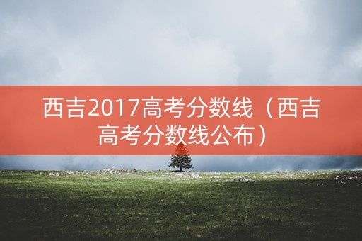 西吉2017高考分数线（西吉高考分数线公布）