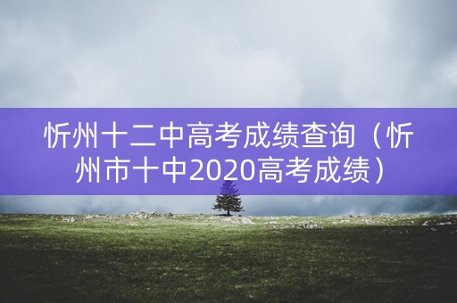 忻州十二中高考成绩查询(忻州市十中2020高考成绩) 忻州十二中高考成绩查询(忻州市十中2020高考成绩)