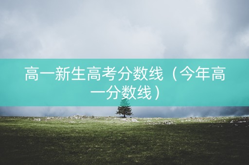 高一新生高考分数线（今年高一分数线）