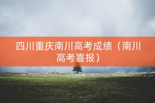 四川重庆南川高考成绩（南川高考喜报）