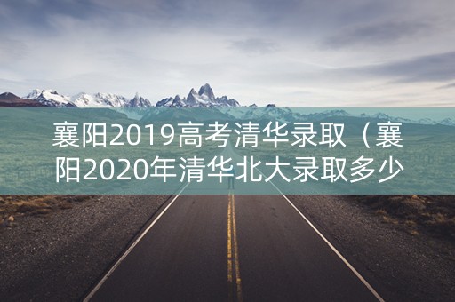 襄阳2019高考清华录取（襄阳2020年清华北大录取多少人）