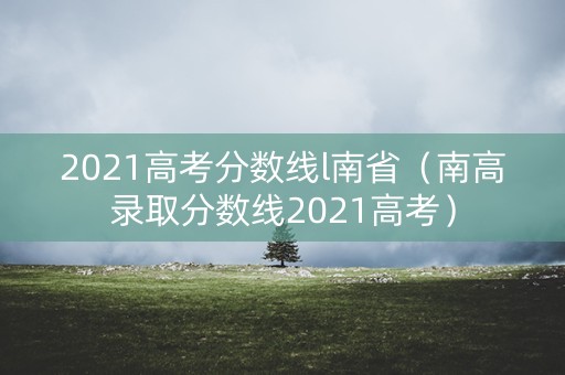 2021高考分数线l南省（南高录取分数线2021高考）