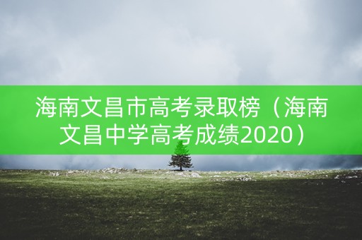 海南文昌市高考录取榜(海南文昌中学高考成绩2020) 海南文昌市高考录取榜(海南文昌中学高考成绩2020)